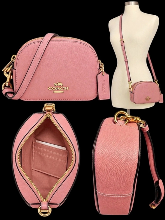 Coach Handbags - Coach Mini Serena Crossbody Pink